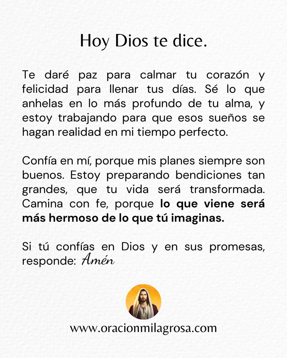 oracion_milagro's tweet photo. Si tú confías en DIOS y sus maravillosas promesas, responde: AMÉN 🙏 https://t.co/LNzKyqWrlw