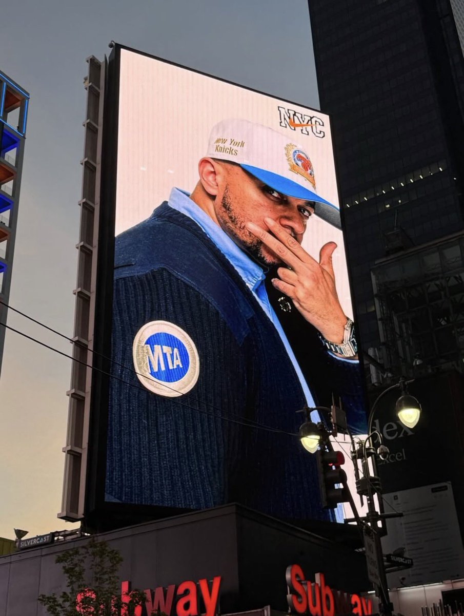 KINGDNATOOTH_'s tweet photo. BROOKLYN’S OWN CORTEZ GETS A BILLBOARD IN NEW YORK CITY AFTER THE NEW YORK KNICKS WIN 🔥🔥🔥 LETS GO FLEA https://t.co/xs0bK1Wrmq