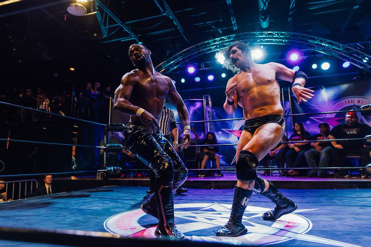 AAWPro's tweet photo. #AAWHomecoming: Rich Swann vs. Richard Holliday

AAW Homecoming
May 22, 2026
115 Bourbon Street
Merrionette Park, IL 

Catch the replay at https://t.co/yO1pzHY5JZ

👥: @GottaGetSwann / @MostMarketable 

📸: slingbladephoto 
🏟️: @BourbonSt115 https://t.co/L4j8RhoWfu