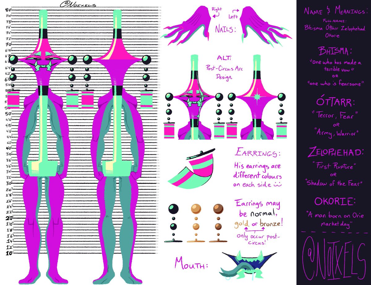 Noixelz's tweet photo. Here are some of my character refs I’ve been prepping for artfight, I heart my clowns ^^ #artfight #osc #art #osctwt https://t.co/w2fZY9cfwq