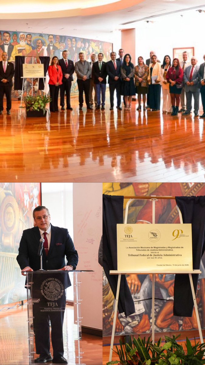 ariadnacamacho's tweet photo. Agradecemos a la @AMTRIJA y al Magistrado @AndresAguileraM , Presidente del TJA CDMX, por la donación de esta Placa con motivo de los #90AñosDelTFJA 

 90 años de historia al servicio de la justicia administrativa. 

#LaPlacaDeLaSemana. https://t.co/aVBfx1U1gi