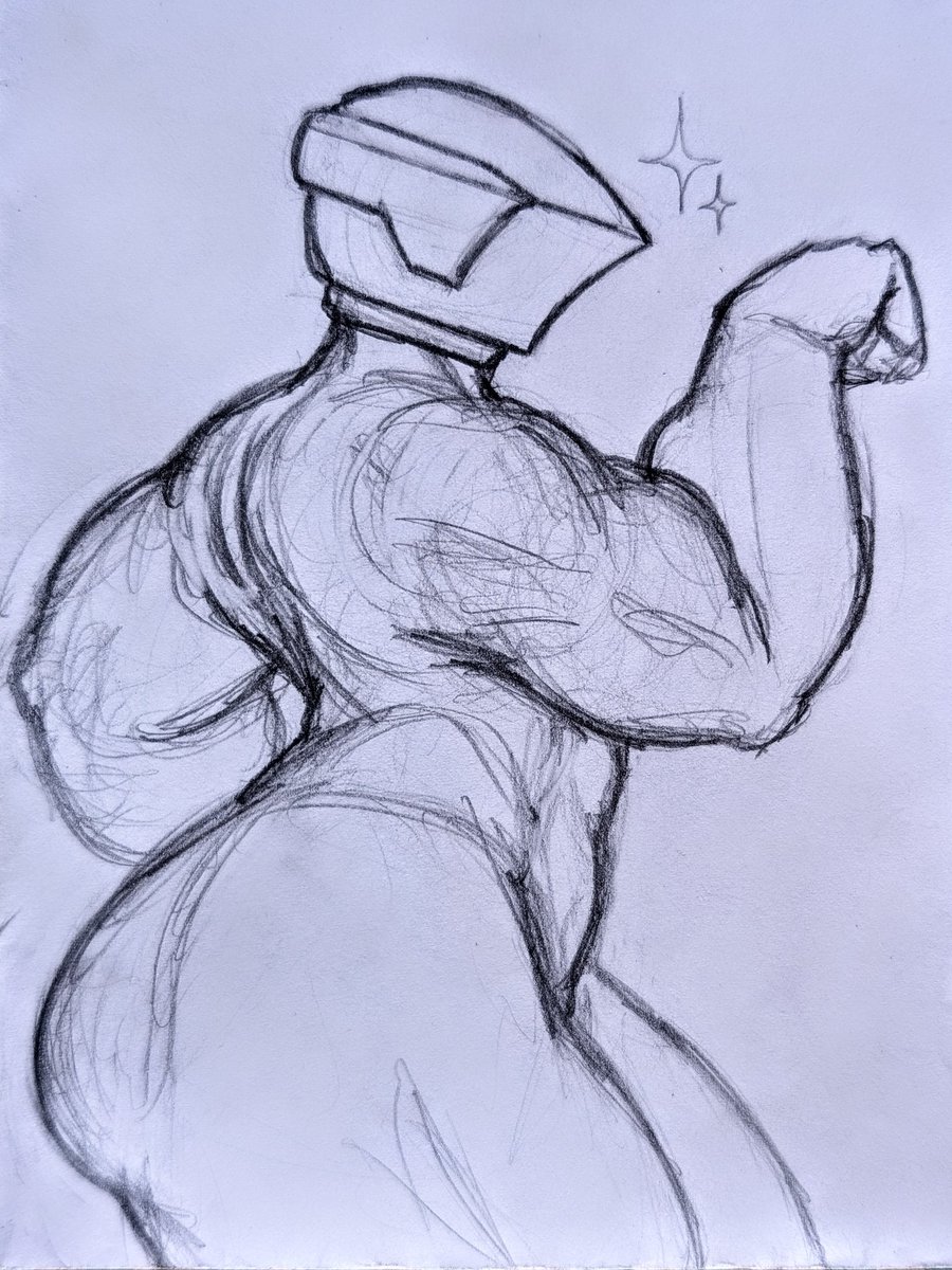 mr_oddman's tweet photo. Just some doodles of my Risk of Rain OC Overseer while I'm bored at work. Big meaty lady. https://t.co/UY4yINIZdn