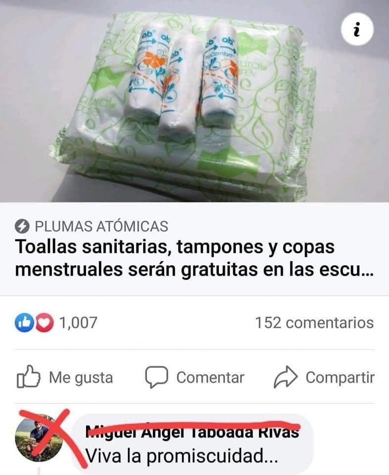 oOoConservas's tweet photo. Las toallas sanitarias generan promiscuidad https://t.co/9cgqbniIV7