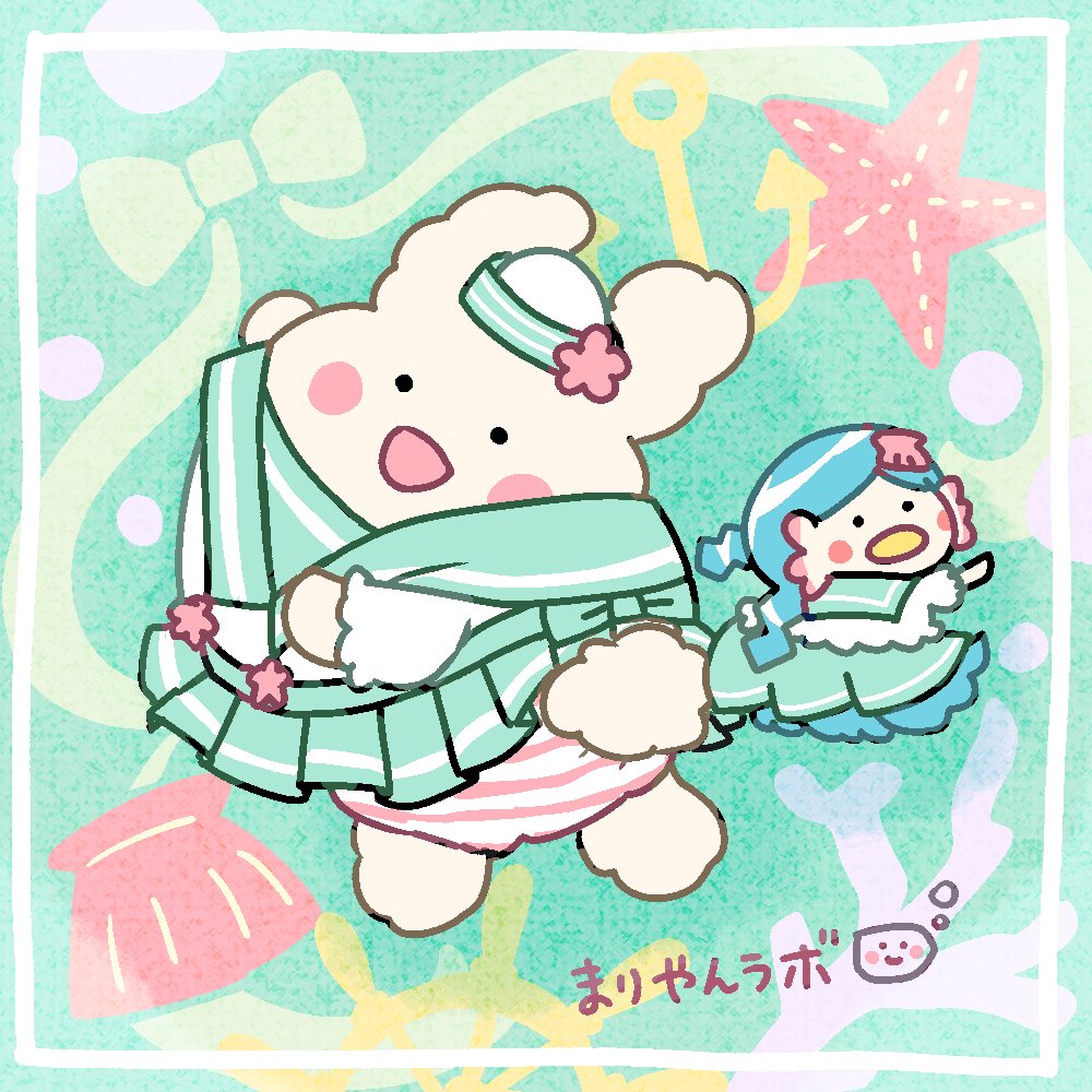 mariyanlab's tweet photo. ぽわちゃん&amp;アマビエさま🐚 https://t.co/HXgvHG4DPY
