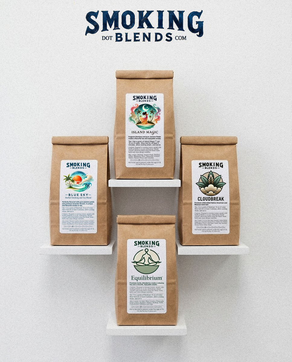 Smoking_Blends's tweet photo. Four Natural Herbal Smoking Blends https://t.co/EMpbxLZCPb