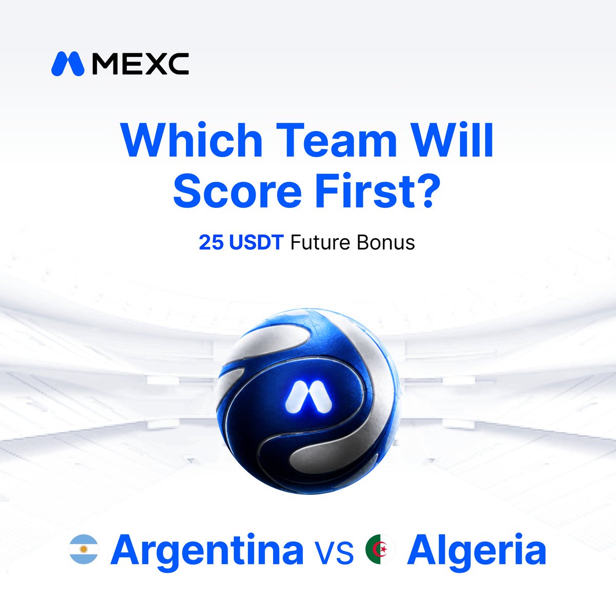 MEXC_PAK's tweet photo. 🇦🇷 Argentina vs 🇩🇿 Algeria

🔥 Which team will score the FIRST goal?

Drop your prediction in the comments and stand a chance to win a 25 USDT Futures Bonus! 💰

👇 Comment: ❤️ Argentina 🔁 Algeria #️⃣ UID

#MEXC #WeAre26 #PredictionChallenge #Giveaway https://t.co/BrFybxiQpG