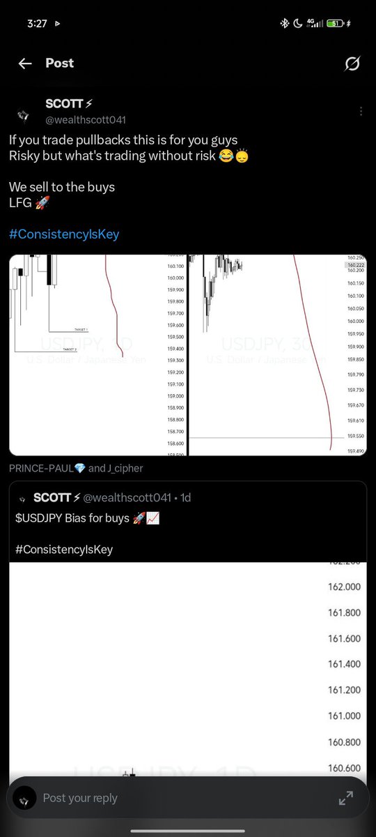 wealthscott041's tweet photo. 😌🫴🏻
Break even if you are on this trade 🔥
Remember, We are trading a pullback 

#ConsistencyIsKey https://t.co/GEQMCK3fZk
