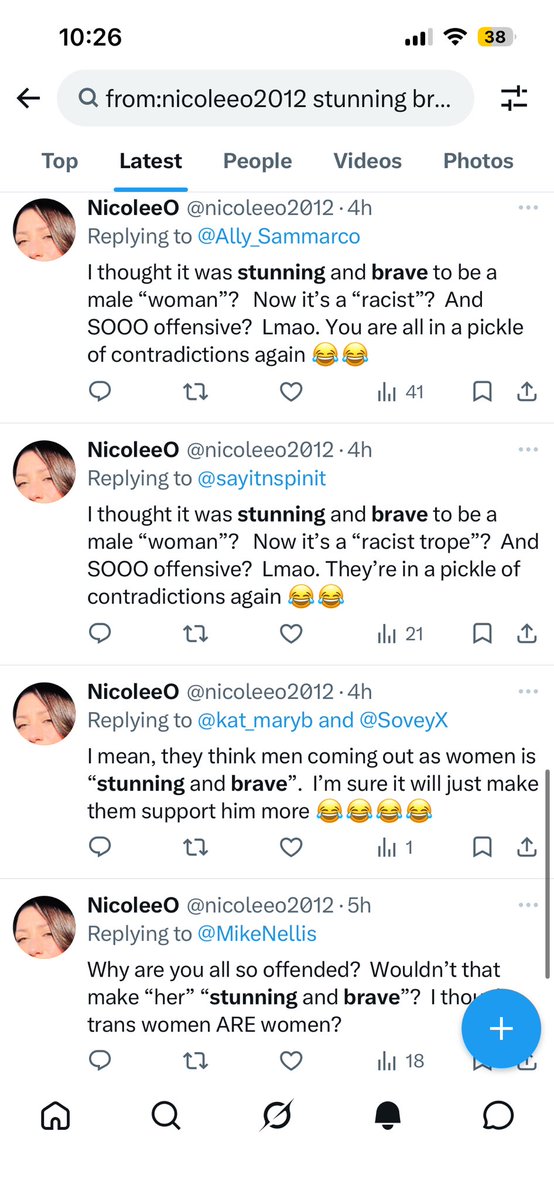 Polidorable's tweet photo. @nicoleeo2012 @mikeymusto @ElvisKnevil You’ve been tweeting the same stupid thing for over 5 hours. You think you’re making a clever point but you’re really just an idiot with no life. https://t.co/zxT7PFPFru
