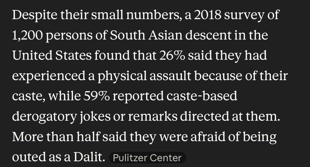 MyUnveiledTruth's tweet photo. Most Indian migrants are upper caste. About 1% are Dalit, and those who do come that are Dalit, generally steer clear of the other Indians due to caste-based harassment and bullying. https://t.co/M7c0kXLWdu