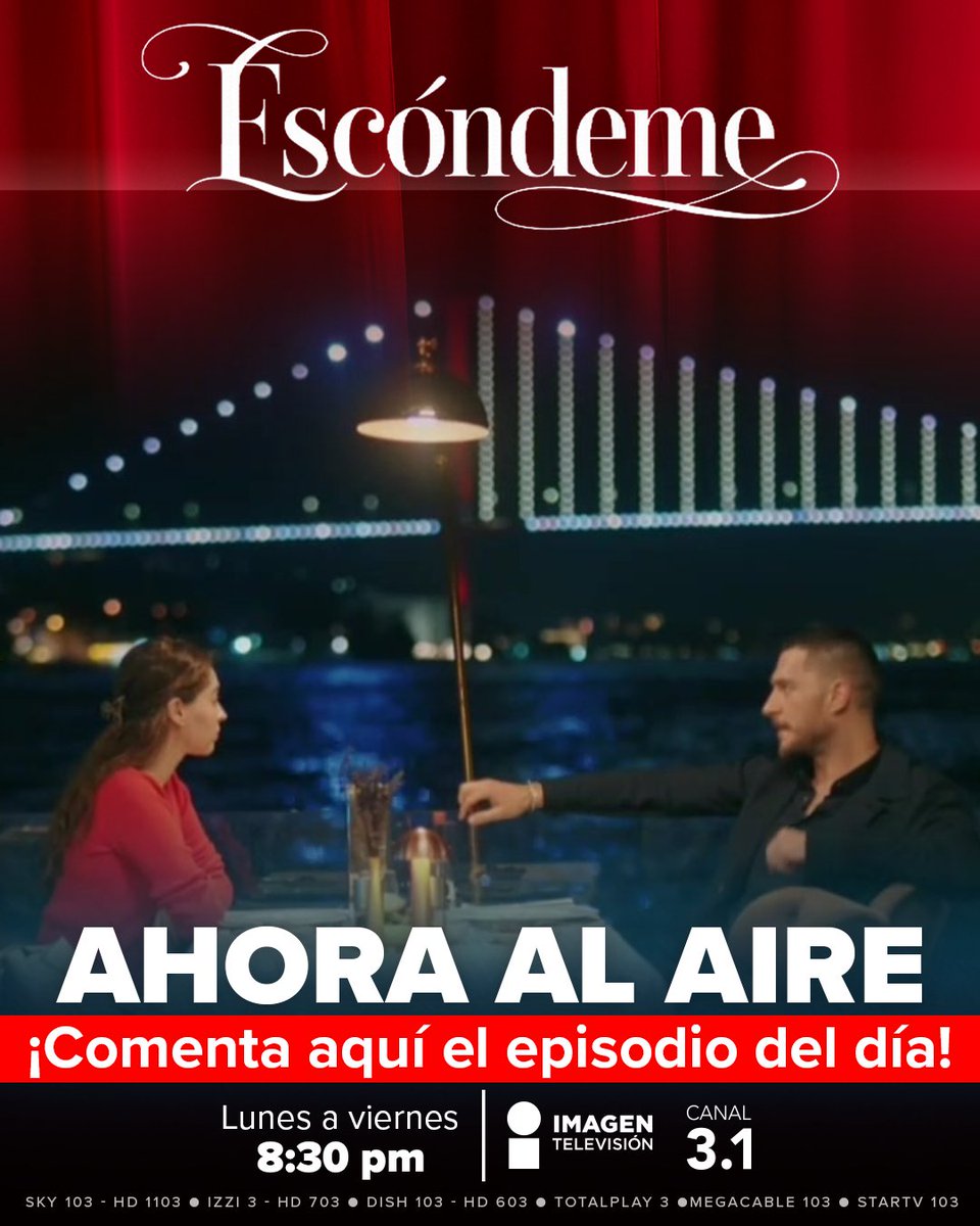 ImagenTVMex's tweet photo. Ya inició Escóndeme, conoce qué pasará con esta historia.

#EscóndemeTV ya comenzó, sintoniza el 3.1 de Imagen Televisión o míralo en vivo 📷 https://t.co/nfthkPHbGD https://t.co/Wsq7gvDDiP