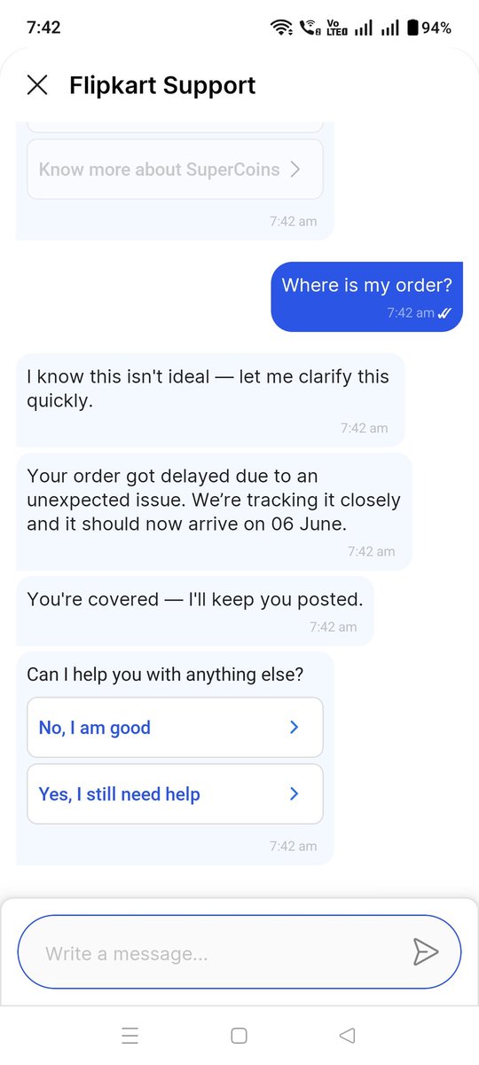 HangluahK's tweet photo. OD437549567713114100- Wrong size was delivered, requested a replacement with CORRECT SIZE on 22nd May 2026. Today is 16 June 2026 and your app still shows that it will be delivered by 6th June 2026!!!! https://t.co/VvZrQtLQBk