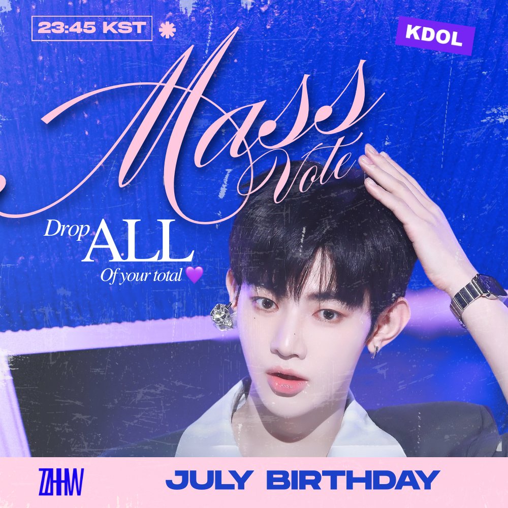 ZHANGHAOVOTE's tweet photo. 🚨 ATTENTION 🚨

‼️Mass Vote for ZHANG HAO on KDOL begins NOW‼️

✅️ Drop ALL of your TOTAL KDOL HEARTS ‼️

🎯Target  :  TOP  1  🏆

#ZHANGHAO #장하오 #章昊 #จางฮ่าว #ジャンハオ
#AND2BLE   #앤더블