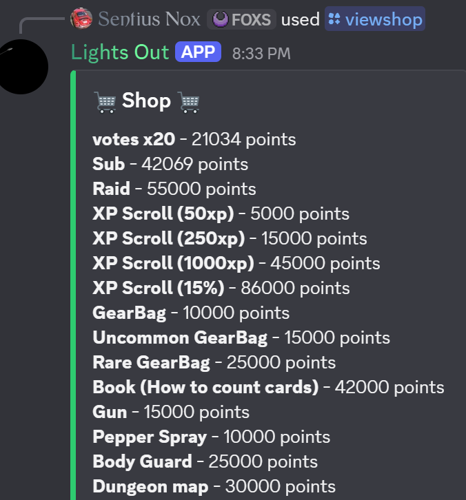 Sentius_Nox's tweet photo. @FoxSpiritsFOXS @blaze_stream Enjoy tracking and point system for voice chat, text, and interaction. save up your points and spend them in the shop. https://t.co/iYJjOmVi6C