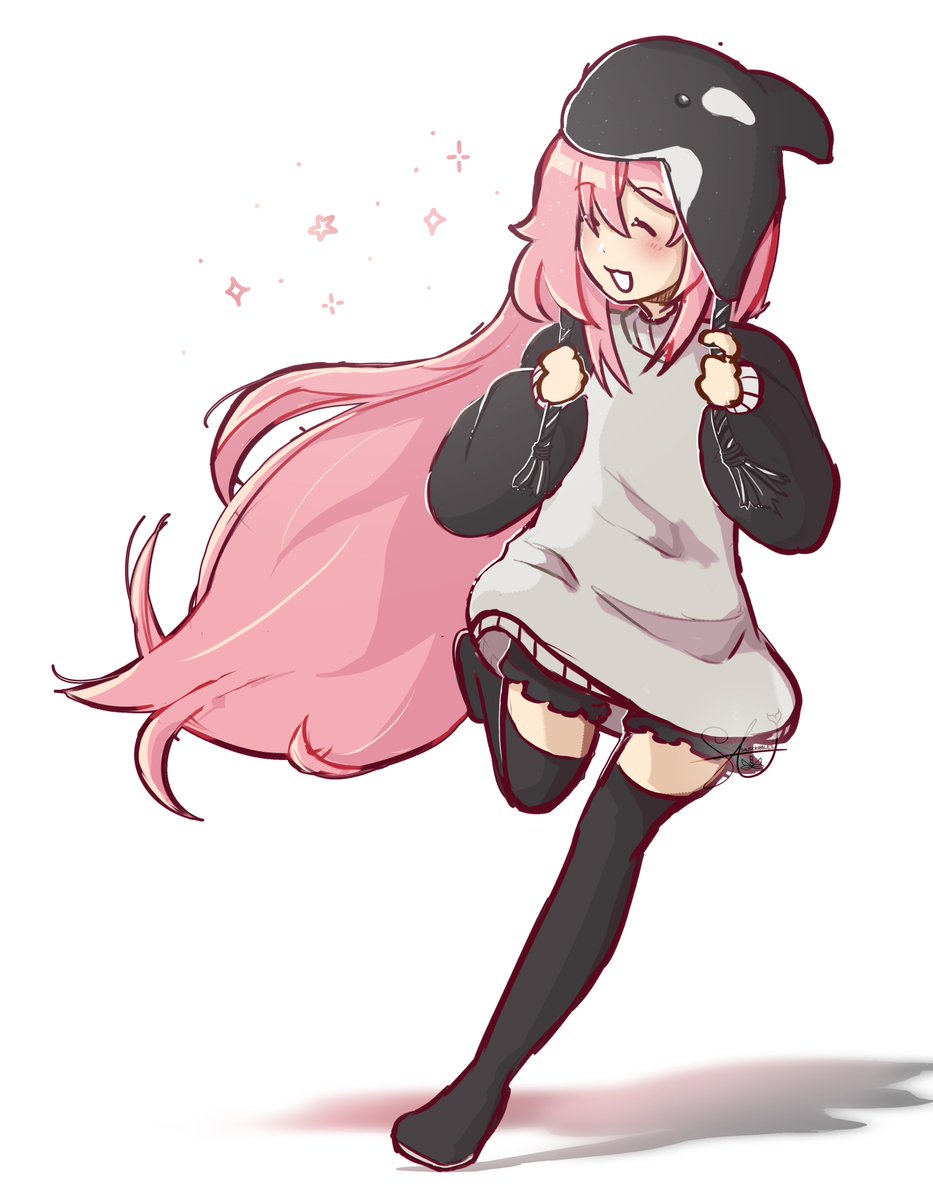 sauscribbles's tweet photo. orca hat! 🩷
#shachimu https://t.co/jiv2EIyf5R