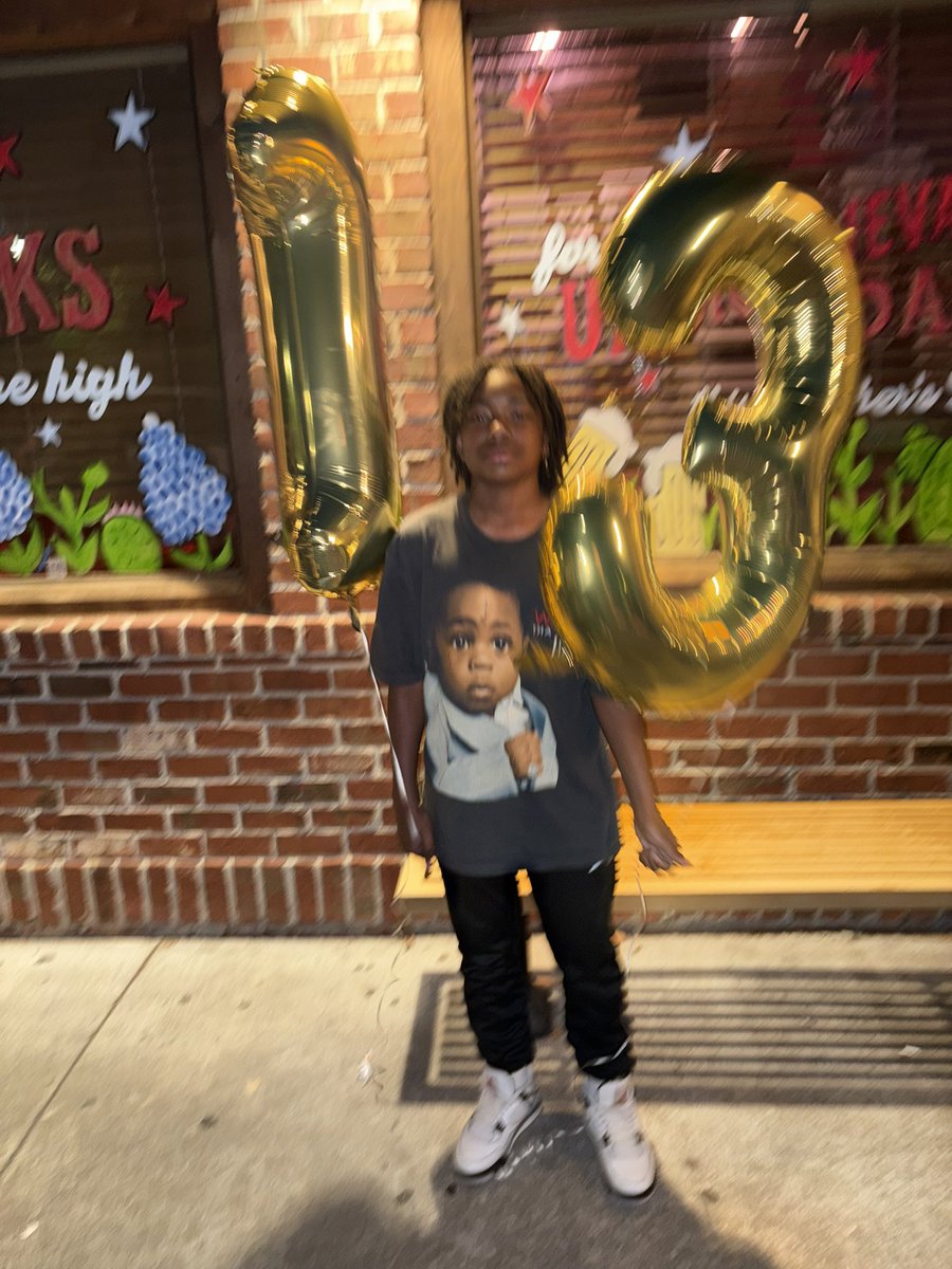 CoachSabeSr's tweet photo. My boy a teenager now! Had a great first day as 13 year old. Blessed beyond measure! 🎉🎉🎉 https://t.co/g7bwVOaxw7