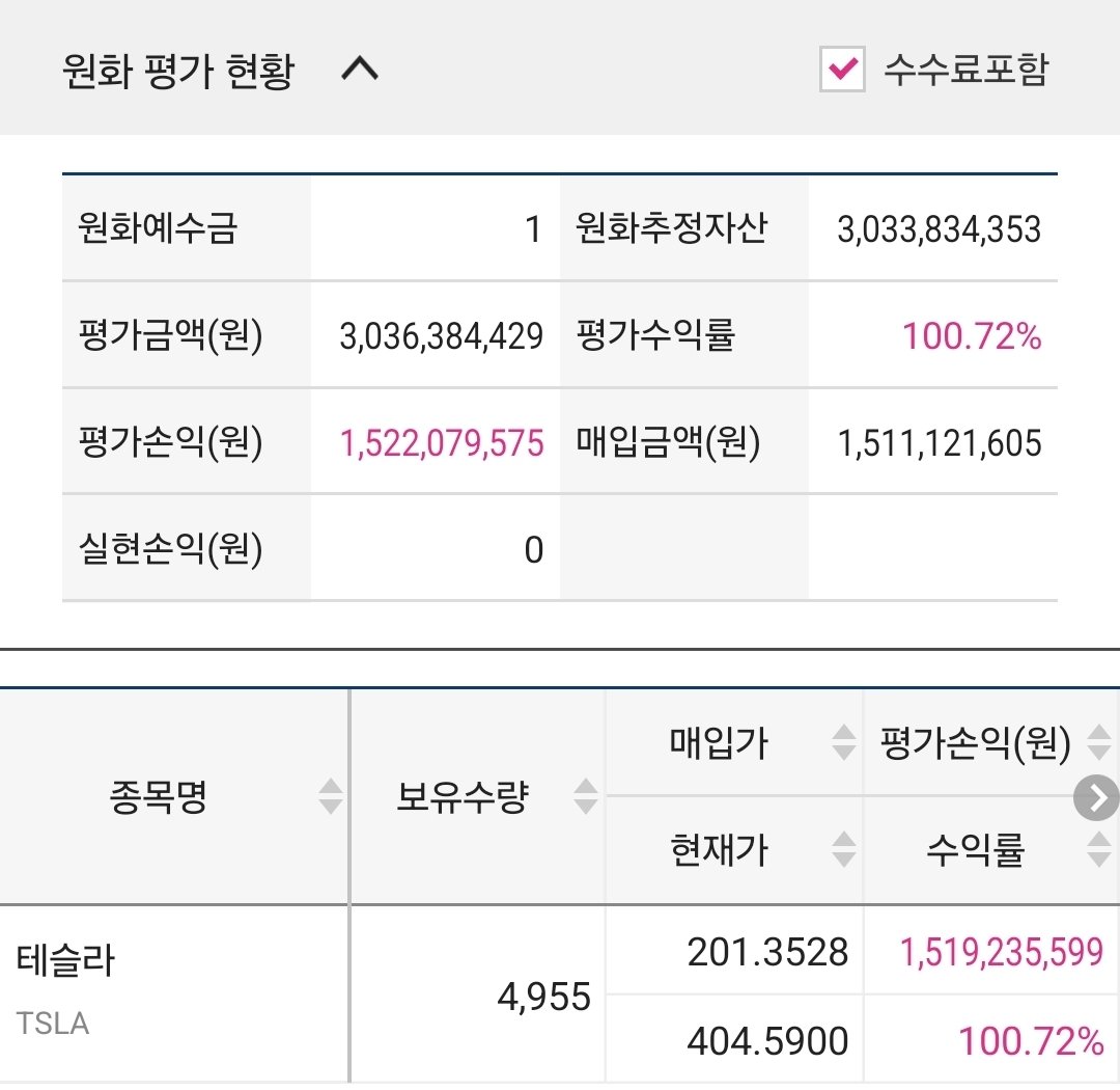 jrt_lover_'s tweet photo. 횡보디아 시절을 버티고 텐베거 후 정착한 내 심플한 주식계좌. 언제가 될지는 모르겠지만 현재 평가수익률에 0 하나 더 붙는 날은 반드시 온다. 기회비용? 지금 더 잘 나가는 다른 회사들에 30억을 넣을 수 있는 미래가 있나? 난 그렇게 생각 안 한다. https://t.co/xPqs8qsfbV