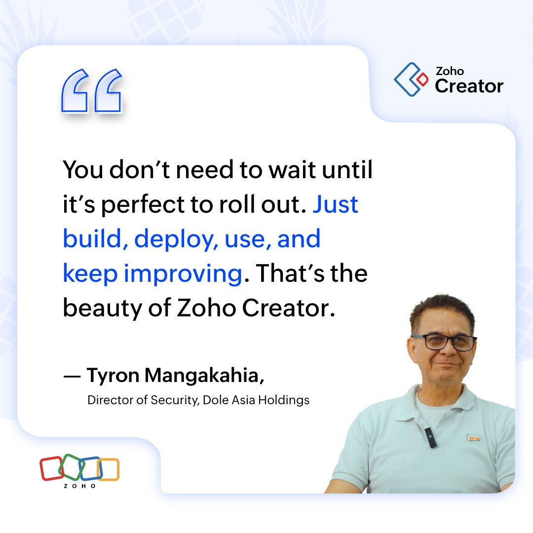 Zoho Creator tweet media