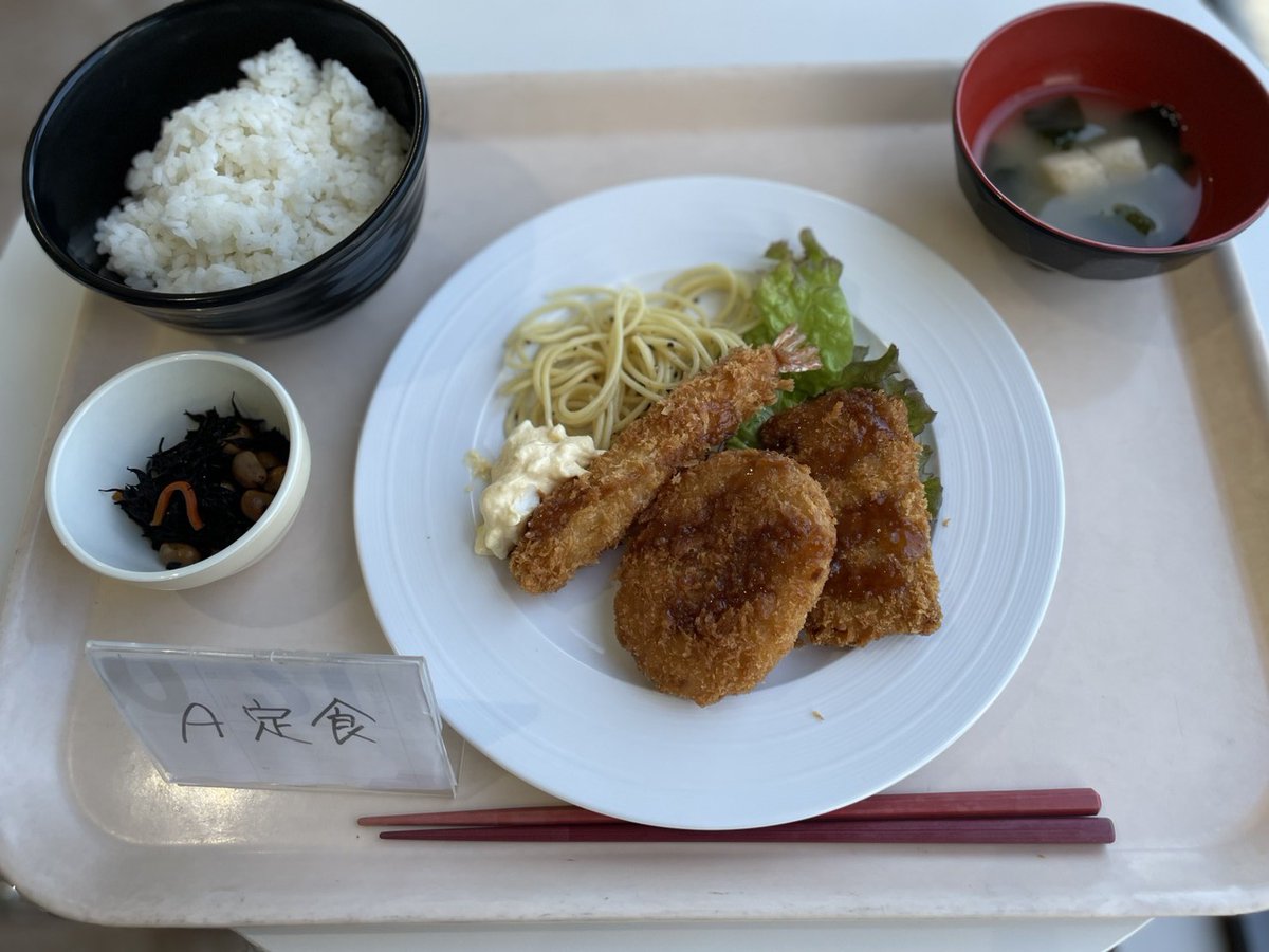 CISTcafe's tweet photo. 本日の日替わりはA「ミックスフライ」とB「チーズハンバーグ丼」です！

ぜひご賞味ください！！ https://t.co/8vV8X1hcJi