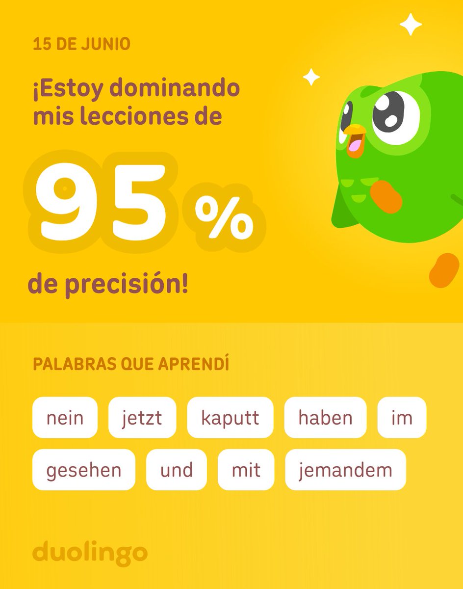 warvickg's tweet photo. ¡Estoy aprendiendo alemán en Duolingo! Es gratis, divertido y efectivo. https://t.co/Cz1GpdJtfX