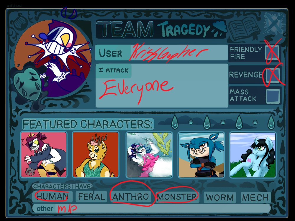 KrissGopher's tweet photo. Im ready #artfight2026 #teamtragedy https://t.co/B3g9A9aZR7