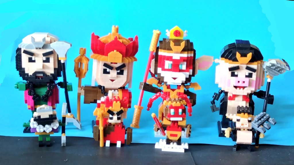 tem_fsEdwxWAc's tweet photo. https://t.co/UJPy0Fjfxa
#JTPB 国潮西游(西遊記)シリーズと縮小版。(白馬白竜(玉龍)は十二支の午)
分け御霊としての縮小版が出来たので大きすぎて片付かなかった元のは分解する予定。#プチブロック https://t.co/nEGKS3KmsP