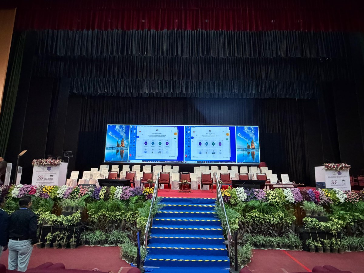 VCRguhs's tweet photo. 🎓 RGUHS 28th Convocation 2026

The stage is set. The preparations are complete. We are ready...

#RGUHSConvocation2026 #RGUHS #28thConvocation #GraduationDay #FutureHealthcareLeaders #AcademicExcellence #Bengaluru #ProudMoment https://t.co/27BNLRktLO