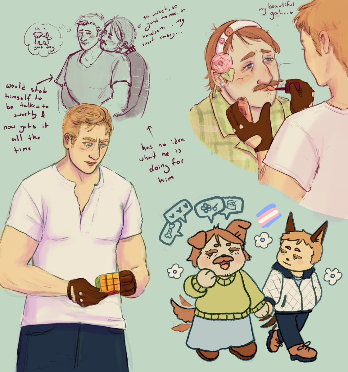 cowpupp's tweet photo. im on my sundaydriver bs, my particular flavor of them is transfem lars in like a nb kinda way, and transmasc driver. And i just think they would be so soft to eachother https://t.co/MAgJNloxEA