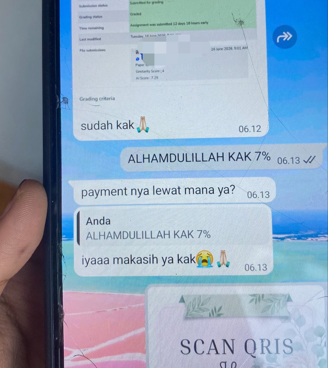 jokiaidrillbit's tweet photo. TESTI PARAFRASE AI DRILLBIT HARI INI Lagi🤗 selalu one shoot langsung turun, terbukti langganan anak yute dari semester ke semester🤗 #zonauangㅤ #drillbit #parafrase #ai https://t.co/r18N2WSyoR