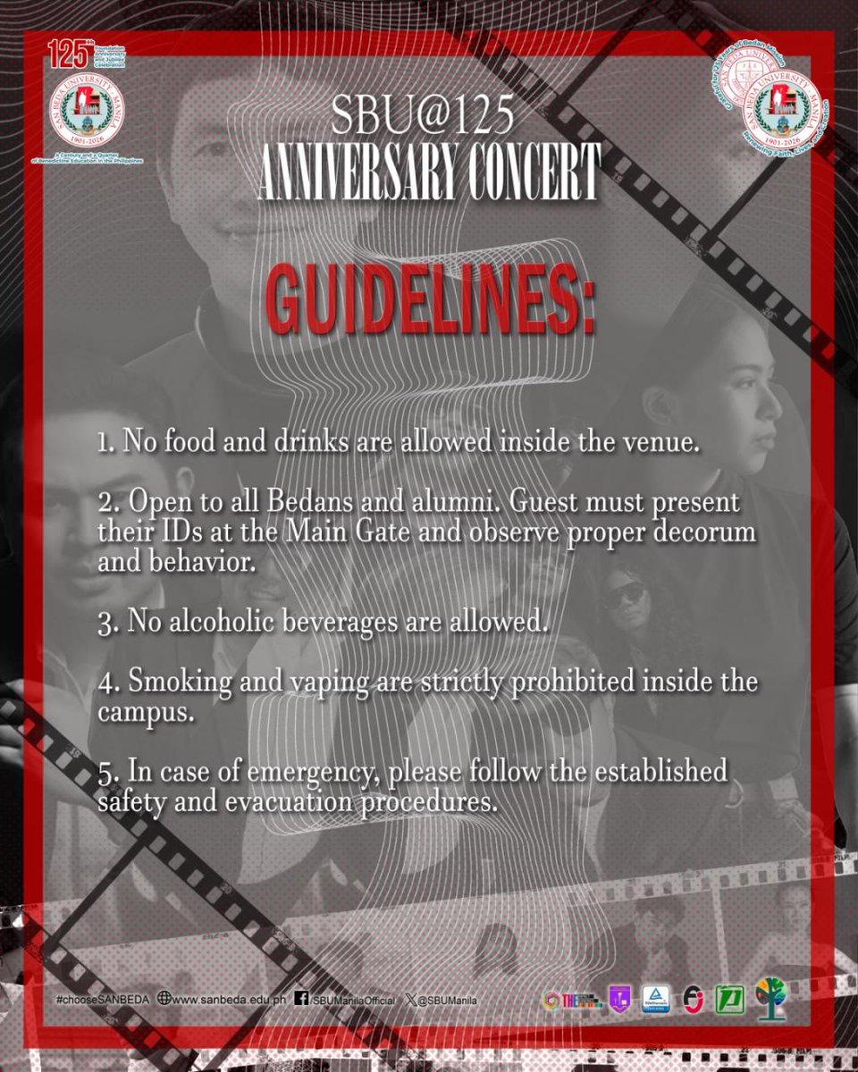 SBUManila's tweet photo. In celebration of the 125th Foundation Anniversary of San Beda University, the Bedan community is invited to the SBU @125 Anniversary Concert—an extraordinary evening that pays tribute to our shared legacy and looks toward the future with renewed hope. https://t.co/EgW1BnYFgU