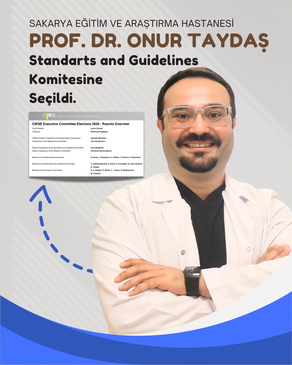 sakaryaeah's tweet photo. Avrupa Girişimsel Radyoloji Derneği seçimleri tamamlanmıştır. Prof. Dr. Onur Taydaş, derneğin Standards and Guidelines Committee üyeliğine seçilmiştir.
Kendisine yeni görevinde başarılar dileriz. https://t.co/43aedMn9fM