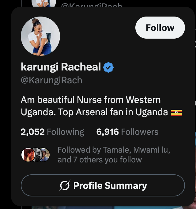 AugLubowa's tweet photo. @KarungiRach A Nurse!! https://t.co/RmKbPHMAbr