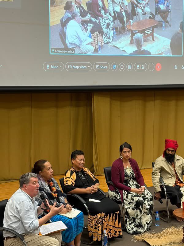 MYHCSuva's tweet photo. Attended a timely discussion at The University of the South Pacific on decolonisation, a nuclear-free Pacific, and responsible resource governance. Valuable exchanges with academics, diplomats, and civil society. #Pacific https://t.co/2o9Zg2hyJe