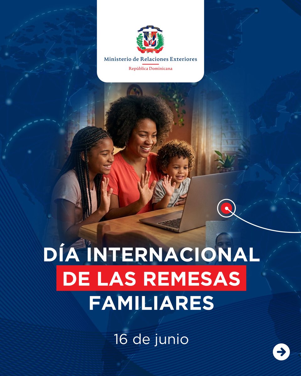 RDenSantaSede's tweet photo. 🌎🇩🇴 Las remesas son una expresión de amor que cruza fronteras.

En el Día Internacional de las Remesas Familiares, reconocemos a los dominicanos en el exterior cuyo esfuerzo fortalece a sus familias y contribuye al desarrollo de República Dominicana.

#DominicanosEnElExterior https://t.co/CVB45FXeNK