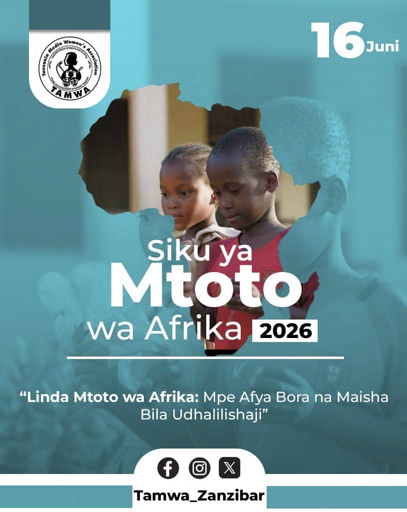 TAMWA_Zanzibar's tweet photo. Leo tunaadhimisha Siku ya Mtoto wa Afrika, siku inayotukumbusha wajibu wetu wa kuhakikisha kila mtoto anapata haki zake za msingi, ulinzi, elimu bora na fursa za kufikia ndoto zake.

Tuweke watoto mbele kwa kusikiliza sauti zao, kuwalinda dhidi ya aina zote za udhalilishaji na kuunda mazingira salama yatakayowawezesha kukua na kustawi.

#SikuYaMtotoWaAfrika #DayOfTheAfricanChild #TAMWAZNZ