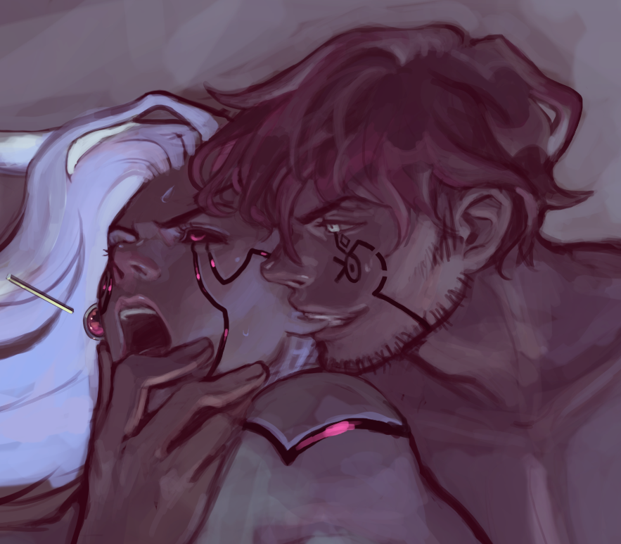 vapourwrithe's tweet photo. and the old close-up of Vas and Semeon for good measure. just FYI, Semeon and Tommy are sort of shapeshifting alter egos of each other. It's a complicated thingy which makes for quite a complicationship between Vas and Sem/Tommy. https://t.co/vMlU5d0jaH