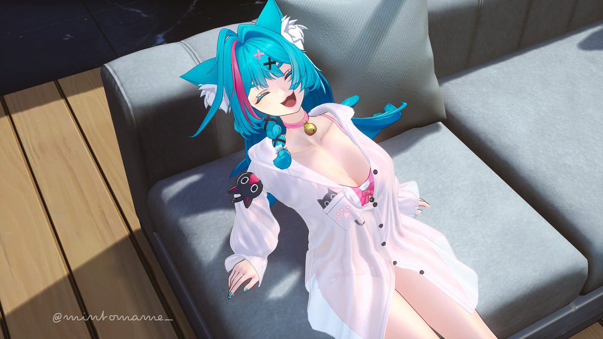 mintomame_'s tweet photo. 大笑いミントちゃんかわいいね❗️そのまま押し倒しちゃおうカナ⁉️🥸

ってうちなるまめおじが出てきちゃった🥸 https://t.co/SlP1VDbNe6