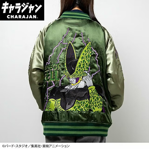 regulus69's tweet photo. ◎おすすめ入荷商品!!
【キャラジャン】ドラゴンボールＺ
セル　スカジャン
税込22,000円/通販はコチラ↓
https://t.co/0BMYZ8oLt6
セルイメージのグリーンスカジャン!!胸と袖にパーフェクトセル!!
#ドラゴンボール #スカジャン #鳥山明 https://t.co/OZSE4ajMBi