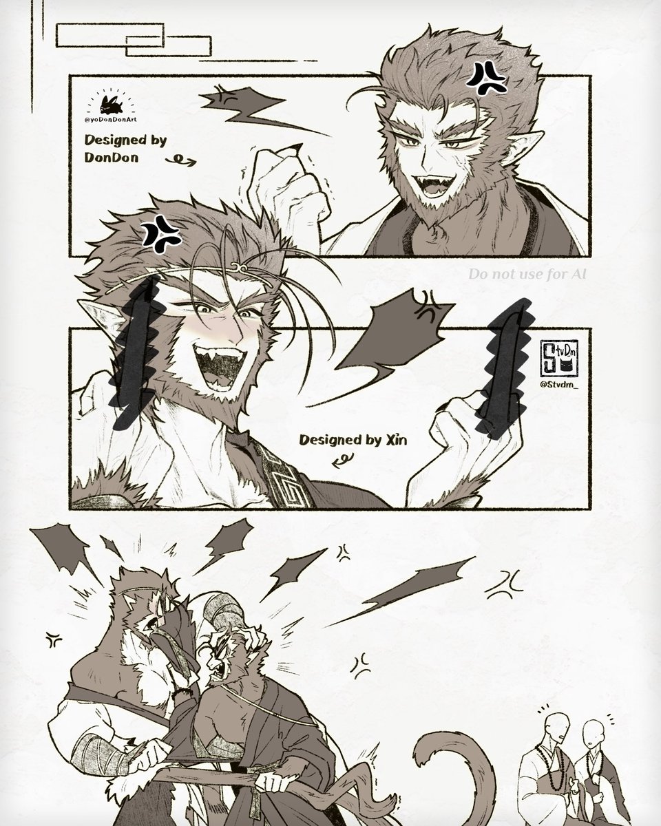 yoDonDonArt's tweet photo. DonDon畫了關於兩張合作繪圖的後續漫畫✍️
喜歡看猴子在吵架 https://t.co/vTmN6QqRJj