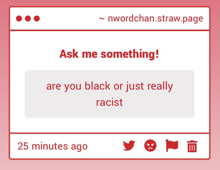 _niggachan's tweet photo. Im white and im Highkey not even that racist most of what I say is a Joke and I just be saying the N word sometimes https://t.co/CLSf6fD4i4