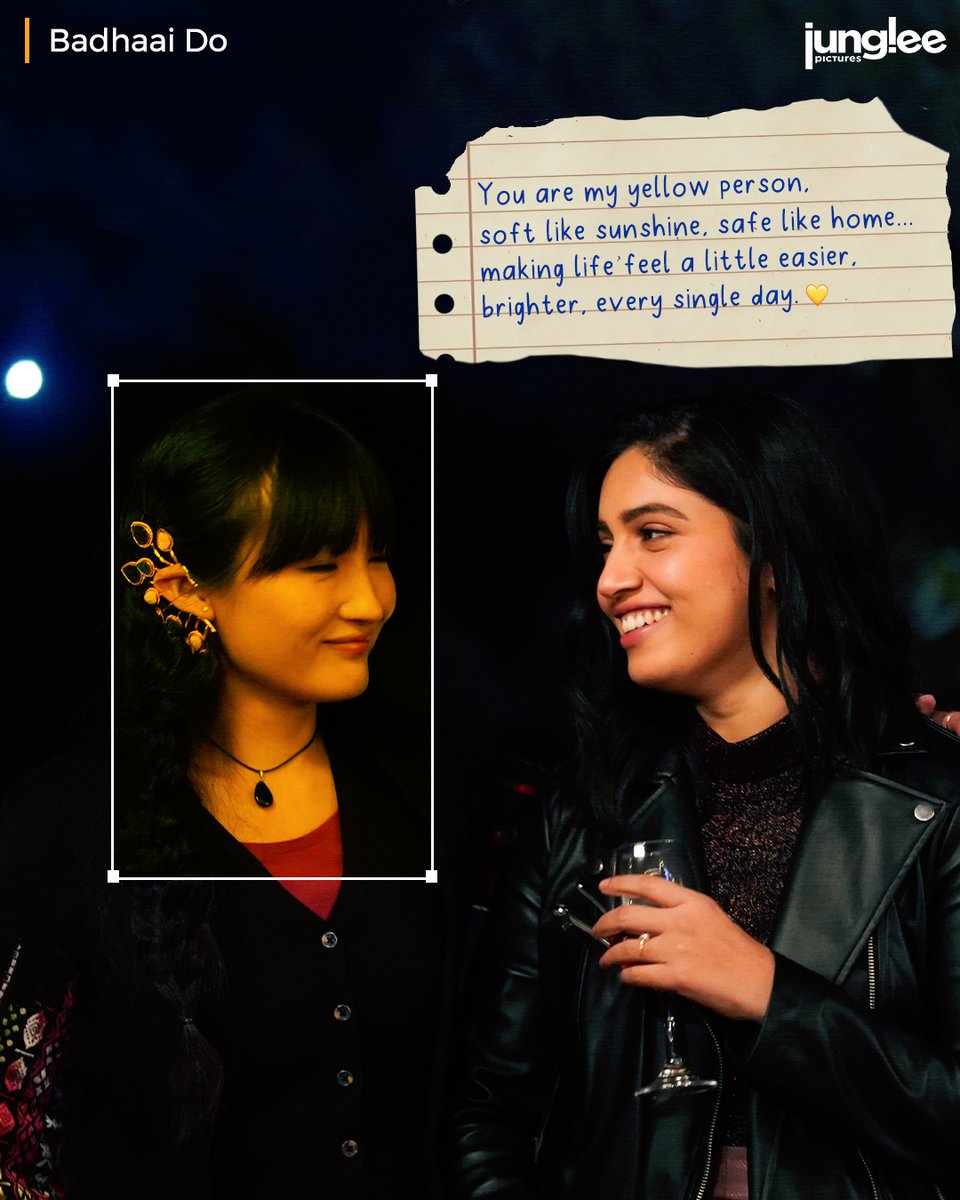 JungleePictures's tweet photo. Tag the person who brightens your world
💛🌻

@aliaa08 @vickykaushal09 @ayushmannk @bhumisatishpe @Neenagupta001 @Rakulpreet @raogajraj @VidyutJammwal @chumdarang 

#JungleePictures #YellowPerson https://t.co/khM3HHu9VL