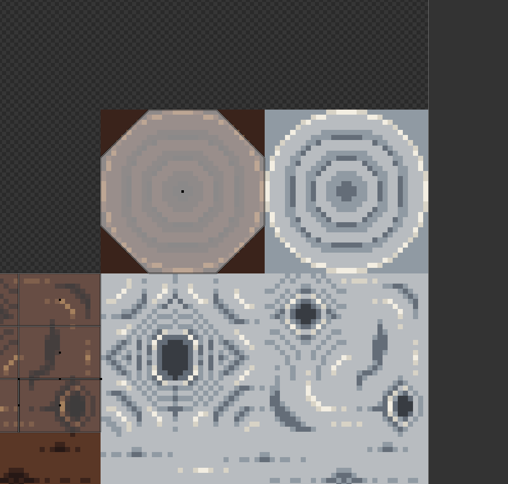 GoblinSpireDev's tweet photo. Rotating octagons to add circular textures.
#GameDev #IndieDev #Blender3D #LowPoly #3DArt #Tileset #GameAssets #Gothic #PixelArt #IndieGameDev https://t.co/JUfg84763i