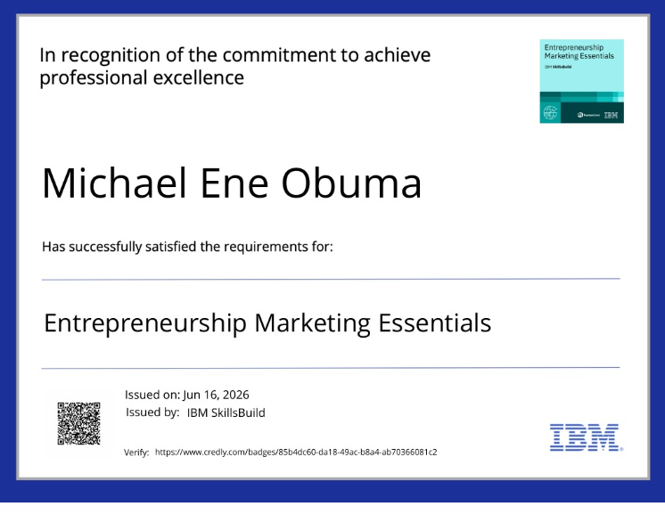 meekeyob's tweet photo. View my verified achievement from @IBMImpact. https://t.co/hT9NHvCoAR via @credly https://t.co/A3wSSvi1nI