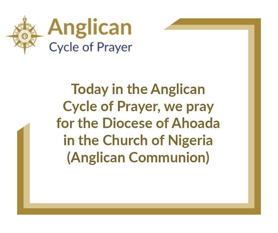 AngYouthNetwork's tweet photo. Anglican Cycle of Prayer (June 15, 2026)
We join the @AnglicanWorld to pray for the Diocese of Ahoada in the Church of Nigeria (Anglican Communion).
#PrayerIsKey #ACYN #anglicancommunion https://t.co/uQN50mutVy