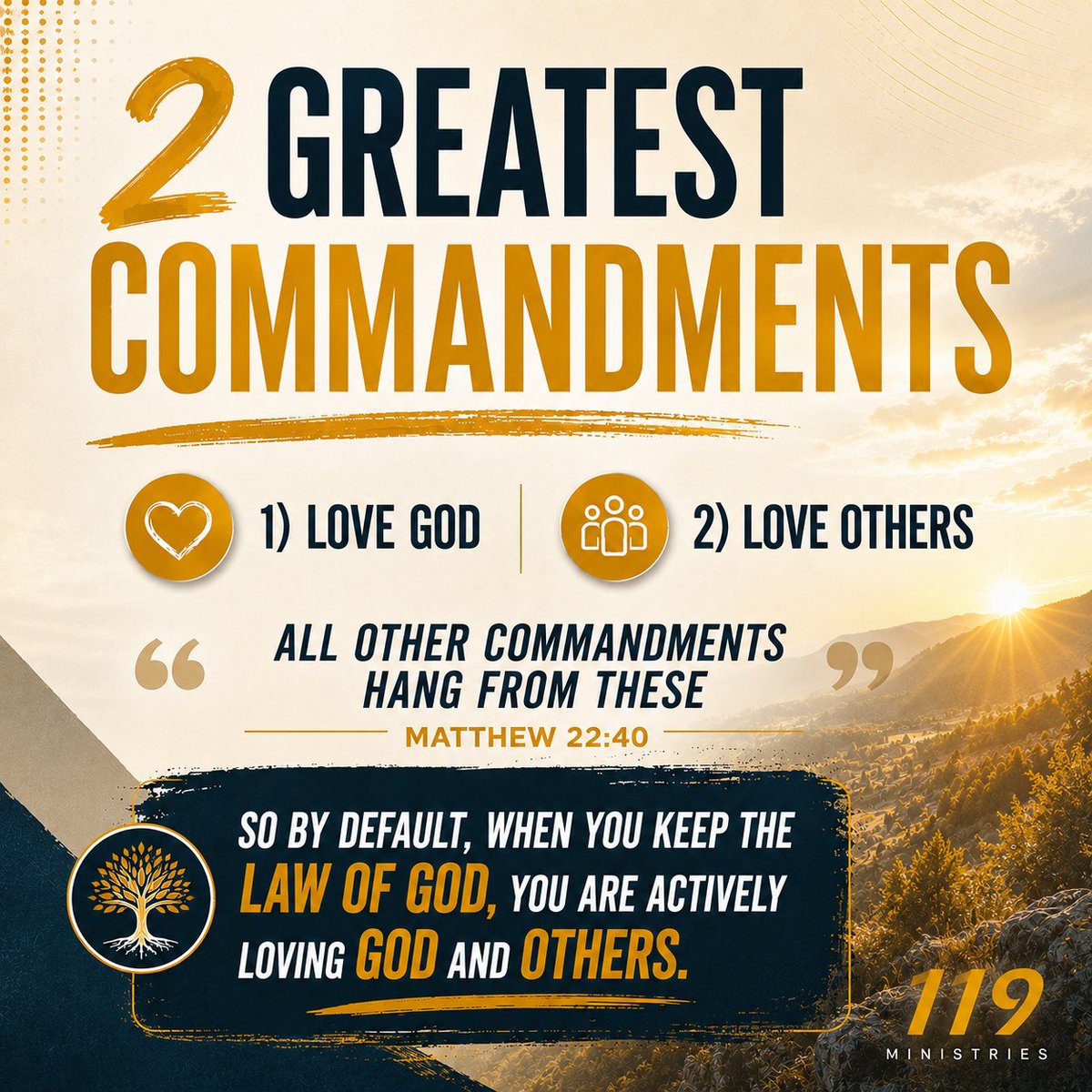 119Ministries's tweet photo. If every command in Scripture ultimately points back to loving God and loving others, then obedience and love aren't competing ideas.
They're working together toward the same purpose.
#BiblicalFaith #KingdomLiving https://t.co/IpSSGwcPoM