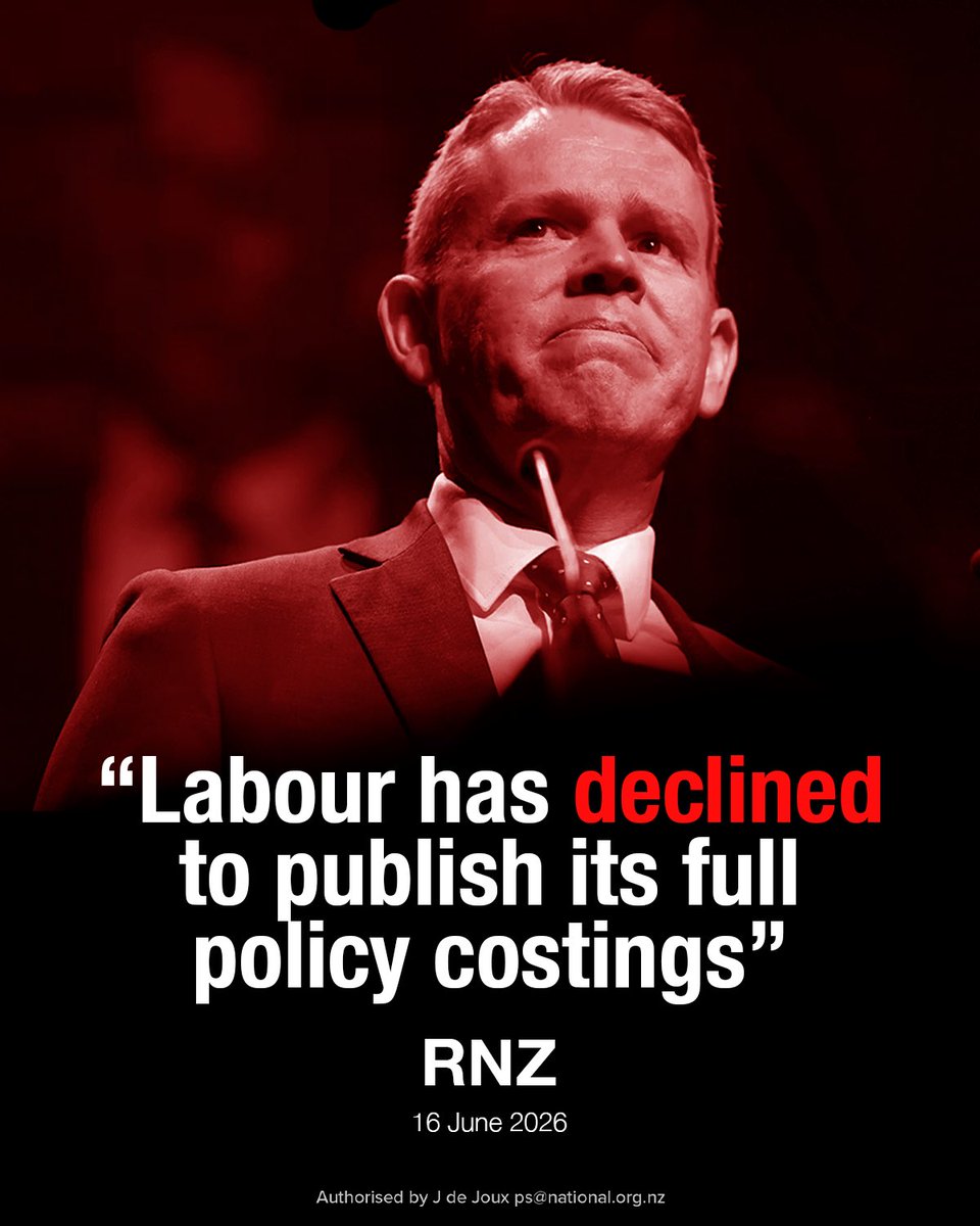 NZNationalParty's tweet photo. What’s Labour trying to hide? An $18.2b hidden bill.

That means they’re going to have to tax you more or borrow more. https://t.co/zGLncZtCgd
