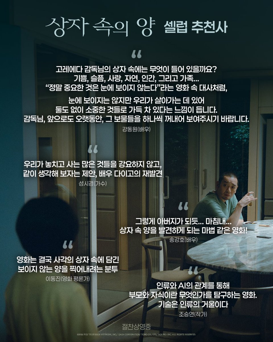gdw_th's tweet photo. Sheep in the Box (상자 속의 양) 🐑

❝ ในกล่องของผู้กำกับโคเรเอดะมีอะไรอยู่บ้างนะ?
ความสุข ความเศร้า ความรัก ธรรมชาติ มนุษย์ และครอบครัว...
เหมือนกับประโยคในภาพยนตร์ที่ว่า ‘สิ่งสำคัญจริงๆ นั้นไม่อาจมองเห็น���ด้ด้วยตา’ ....

#강동원 #GangDongWon #คังดงวอน https://t.co/HD2QCKwfpW