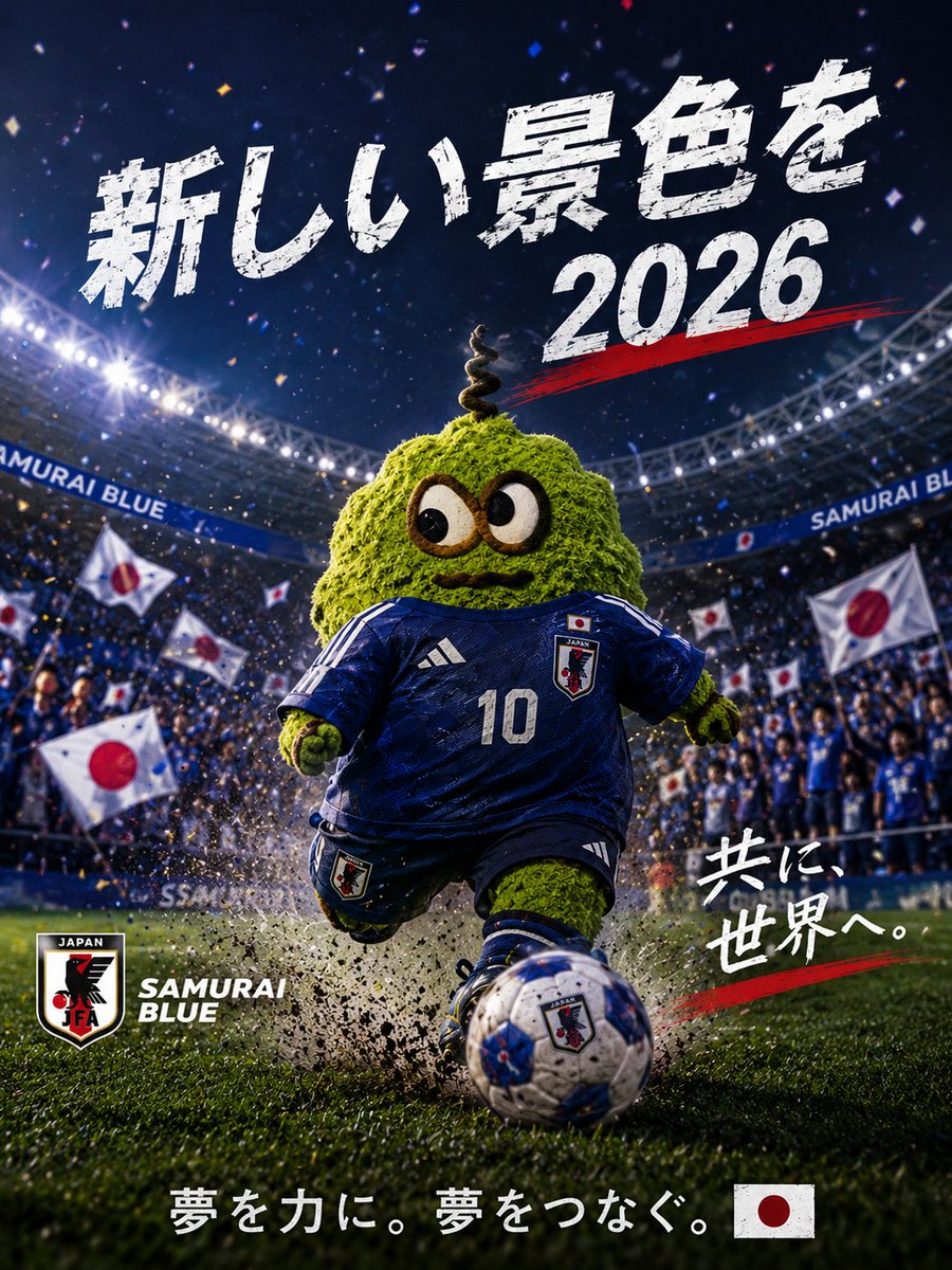 POPSTARS_sendai's tweet photo. 杜の都POPSTARSも
「サッカー日本代表」を全力で応援します⚽️✨✨✨
#サッカー日本代表
#ワールドカップ2026
#杜の都POPSTARS
#ずんだマン https://t.co/ETvRPAReZQ