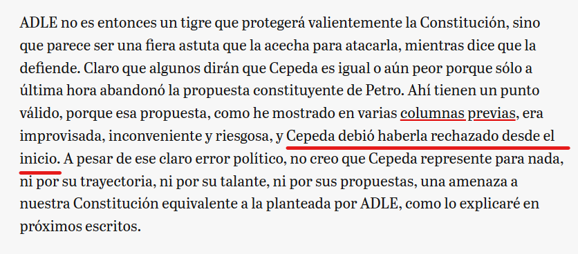 juanplotssss's tweet photo. @danielacaceress Gracias x compartir. En rojo lo disonante. No soy constitucionalista. Veo lo positivo y negativo. Rodrigo dice que ADLE no es serio. Sin embargo, es positivo que sea flexible. Además, el autor habla de supuestos. Es como si hablara de preocupaciones, no de posibilidades técnicas. https://t.co/FDt3ZIEMD4
