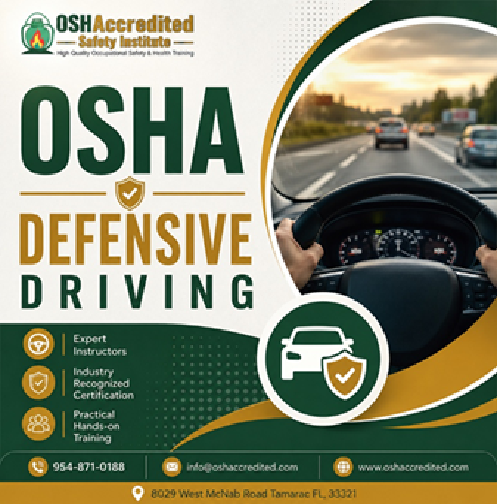 oshaccredited's tweet photo. Reduce road risks with OSHA Defensive Driving (DDC-5.0) from OSHAccredited Safety Institute. Essential for every driver and operator!
Visit us at https://t.co/Uy3lomvqh0

#DefensiveDriving #RoadSafety #DriverSafety #OSHA #SafetyFirst https://t.co/PjCUeuD44m