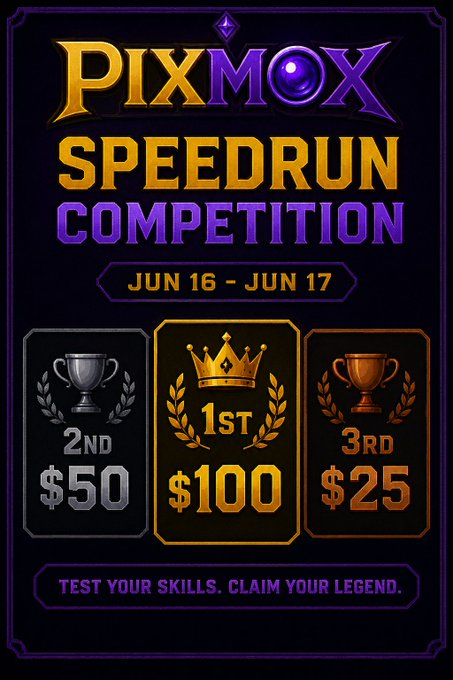 RiseMinnow's tweet photo. Pixmox is LIVE on Steam. 🐉
Match gems. Battle pets. Build your squad.
And we're kicking off day one with a Speedrun Competition — defeat the final boss pets, clip it, and win up to $100. Free keys up for grabs too.
Details in the first comment 👇
#Pixmox #IndiDev #GameDev #Steam https://t.co/dttl5pEVlP